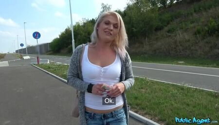 Sexy blondes public car bonnet fuck