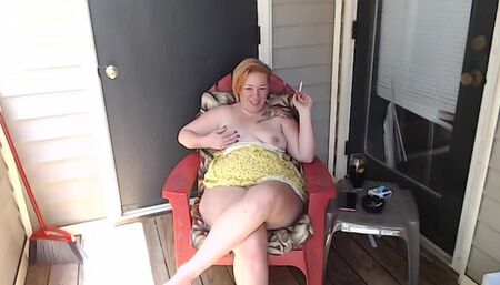 Afternoon Smoke on Balcony with Squirt and JOI
