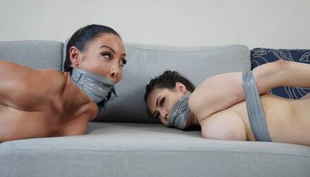 Jamie, Mila & Latina's Tape Temptation: Bound Pleasures, Tape Wrap Gags, and Hogtie Delights! (FullHD)