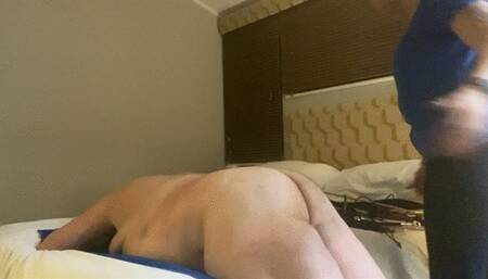 Watch Naughty Boy take a sever punishment hand spanking, caning, paddling, flogging and riding crop