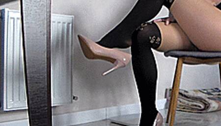 in patent leather shoes