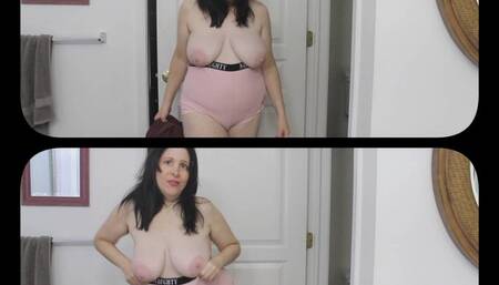 NAUGHTY GFE BIG TITS FOR DAYS COUGHING WEARING NEW NAUGHTY BOOTY SHORTS