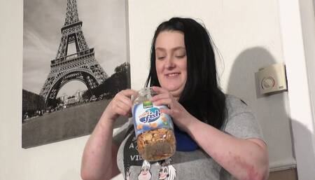 Savoury Food Turned Into Powder Beneath High Heels CLOSE UP (4K)