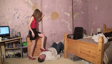 Danielle Sexy Red High Heels Trampling