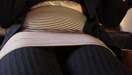 HAIRY UNDER DESK UPSKIRT LUSH VIBE SQUIRT