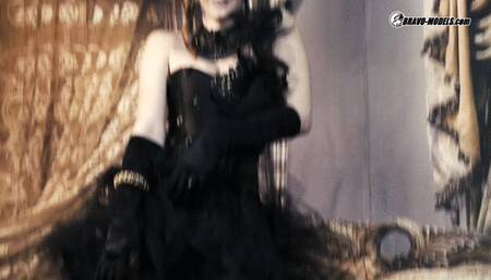 373 Elena Vega Venice black and gold mask cosplay costume