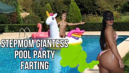Giantess stepmom pool party wet farting - Lalo Cortez and Vanessa
