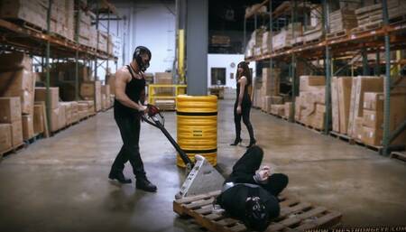 Warehouse Part 3 (Sadistic Belt Spanking)