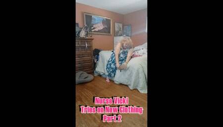 Naughty MILF Nurse Vicki Try's on New Clothing Part 2 swim suite addition! mv4