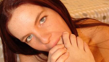 Evelin eats FEET ASS COCK CUM and PEE