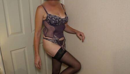 Mature Wife Stripteases and Masturbates