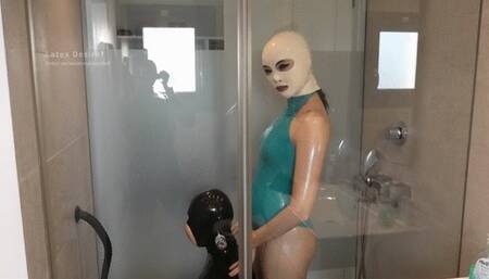 Throat training in the shower