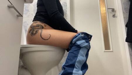 Toilet sitting episode 6 farting and pee sounds