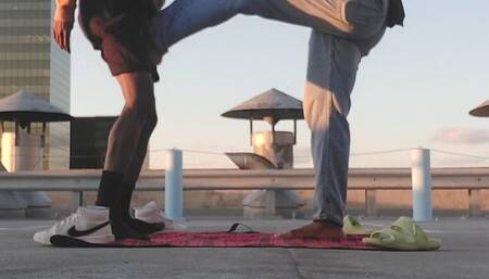 Classic Rooftop Ballbusting