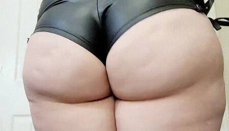 PVC Shorts & Ass Tease