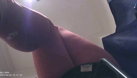 Mistress in thight red spandex and black heels