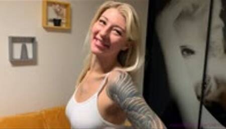 Beautiful Leda measuring her big size 11 feet ( 42 EU), then teasing you with her sexy soles