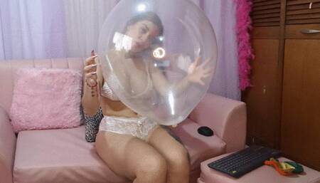 White lingere 2 of 11 loonergirl ballóon 18 clear no pop