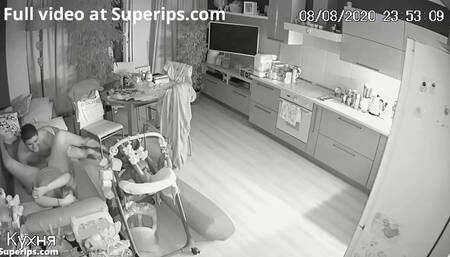 IPCAM – Mature European parents fuck on the couch