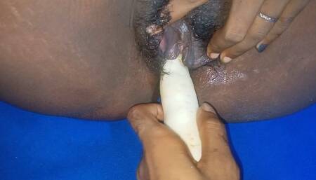 Boudi Fucked with Carrot Fornt of Husband