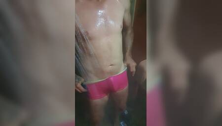 Sexy Tight Pink Swimsuit