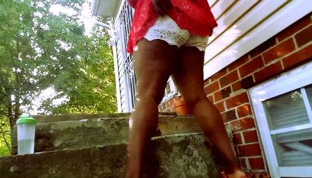 Peeing on the back porch of my neighbors (fan-requested:Jalenp12)