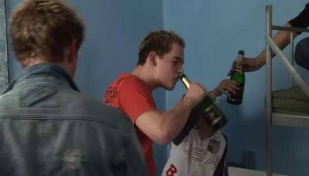 Drinks Passed Around For A Boys' Orgy
