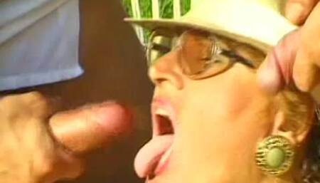 Grandma Stays Busy Being Banged at the Park