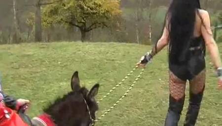 Carmen Rivera Uses a Donkey to Torment a Slave