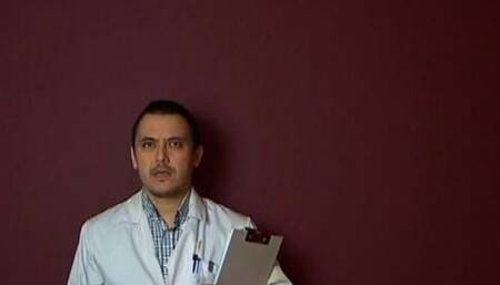 Girl pretends to be a cow