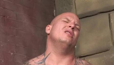 Naked Man Appears To Suck Horny Tattoo Bull Man