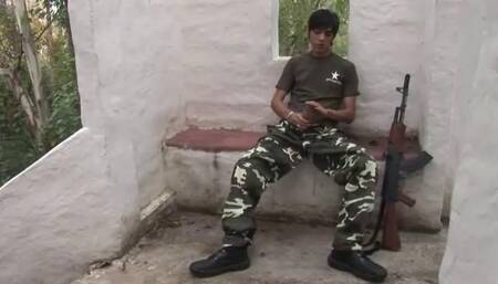 Spanish Soldier Takes a Compliant Prisoner