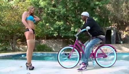 Black Male On A Bike Down for Booty Show