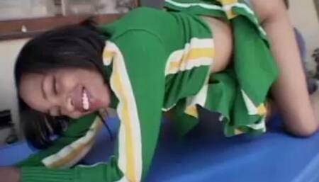 Sweet Petite Black Cheerleader Asks for Dick