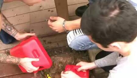 Showering Off After A Gas Spill