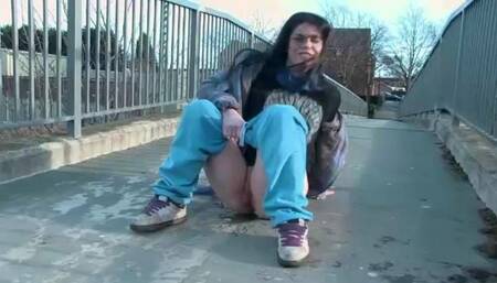 Leyla being naughty- Pissing in Public