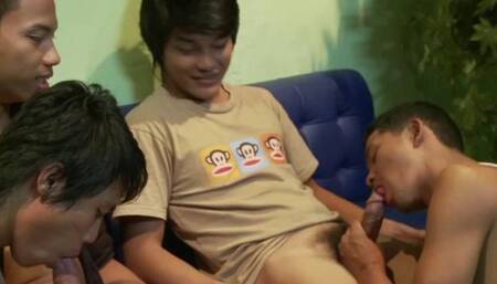 Happy Fun Teenage Asian Four-Way Orgy