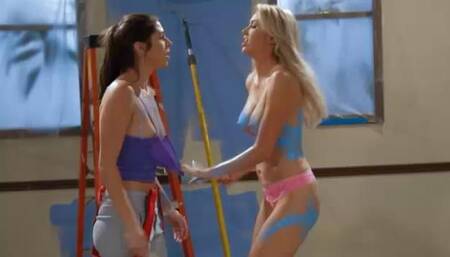 Lesbian paint girls