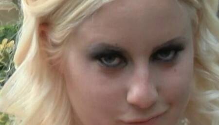 Dirty Mouth Blonde Oiled Up for Black Cock