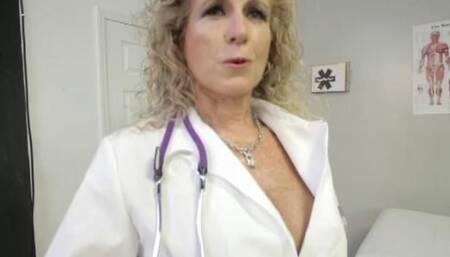 Impatient Doctor Cougar Waits for Her Patient