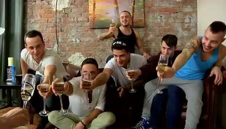 Champagne Before Blake Mason's Big Orgy