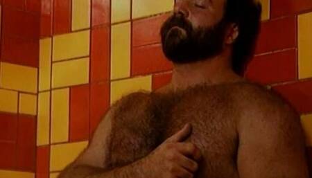 Steam Room Occupied by Two Big Bears