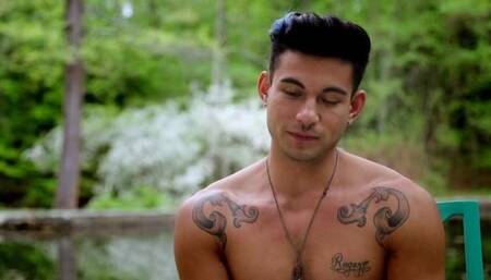 Exhibitionist Ricky Roman and Michael Outdoors
