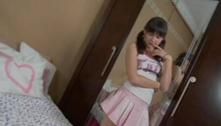 Tempting Brunette With A Ponytail