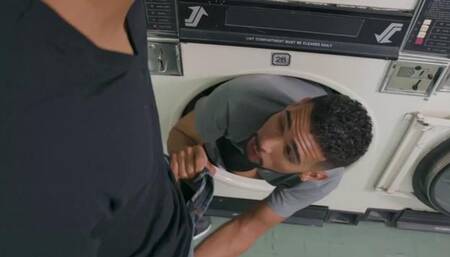 Doing Laundry And Getting A Blow Job