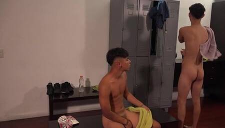 Glenn And Frank Wearing Only Towels