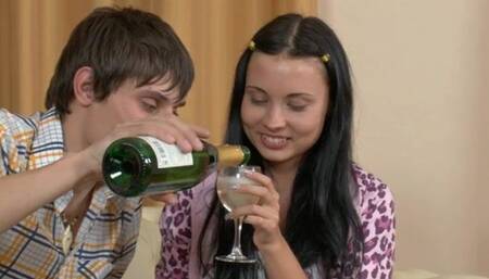 Slut Getting Drunk For Jizz