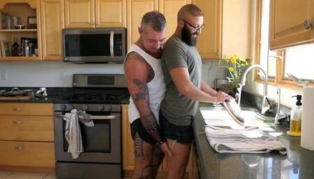 Washing Dishes For Daddy Dalton