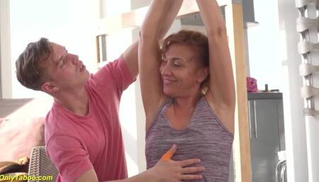 Yoga Fitness With Flexible Milf