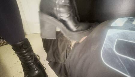 Every day boots make guy cum